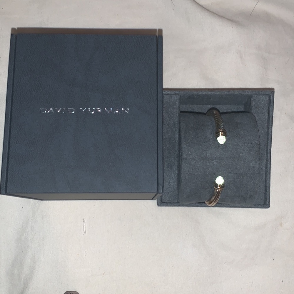 David Yurman Cable Classic Collection Bracelet with Peridot and 18k yellow gold